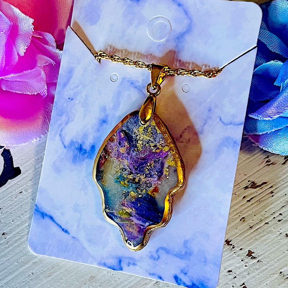 Handmade, polymer, clay necklace